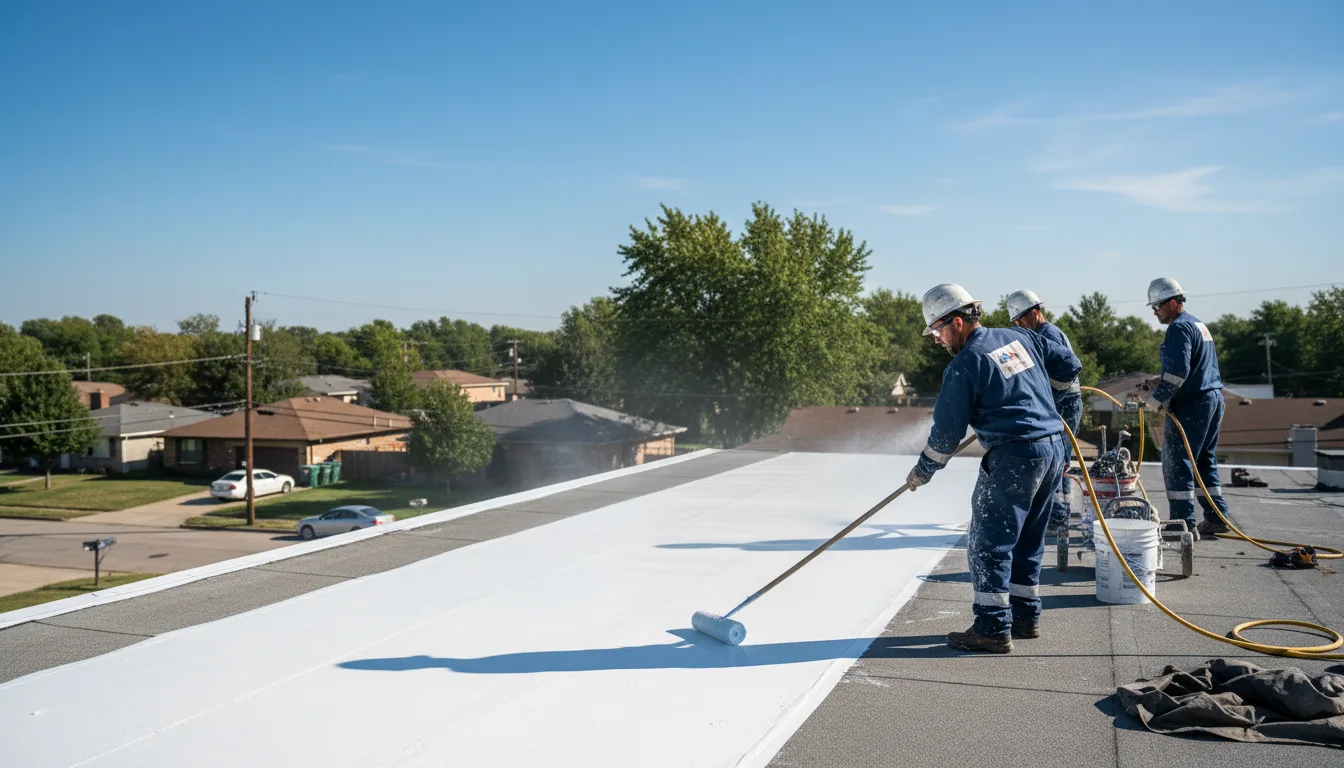 Commercial roof coating in New Holland, IL near me